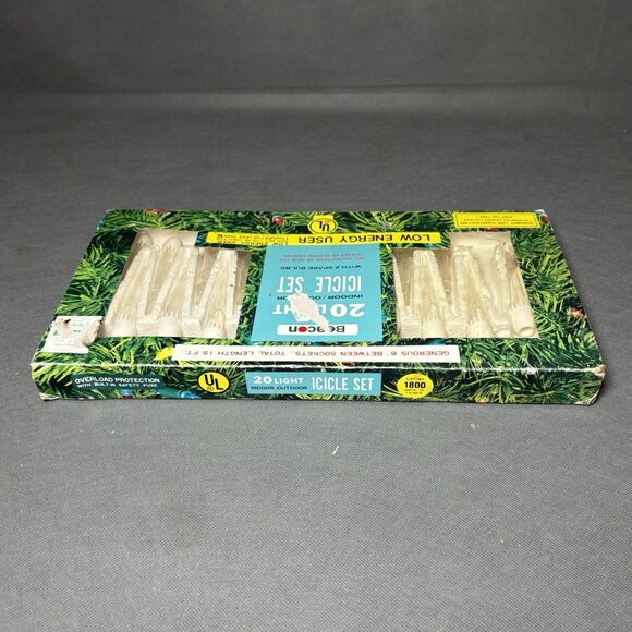 Lot Vintage Icicle Light Covers White Clear Plastic Snap On String Lights New - Picture 7 of 13